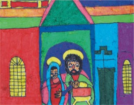 Miniatura Bożonarodzeniowa z Motywami Sztuki Ludowej